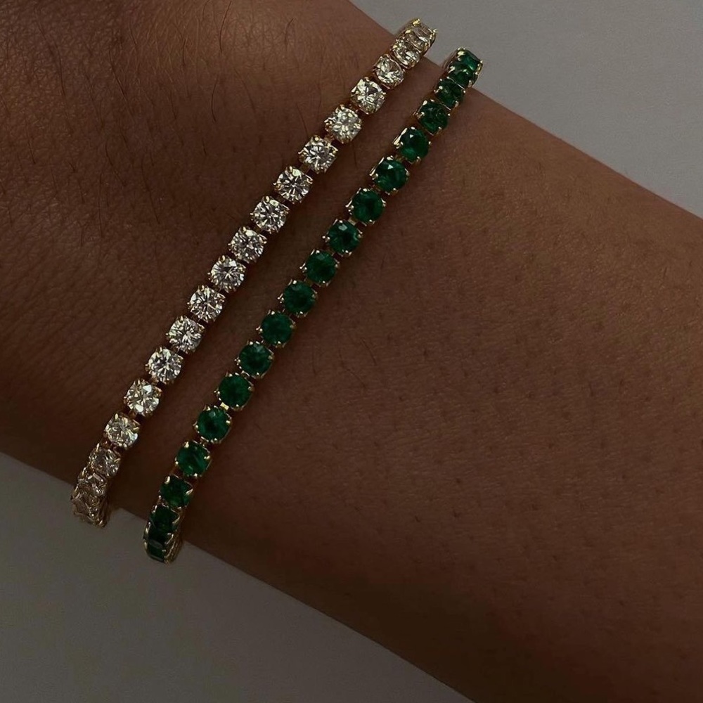Saint Liz | Bella Bracelet, Micro - Gold / Clear | XS